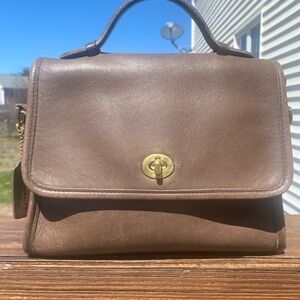 Vintage Coach Court Bag 9870 in Taupe